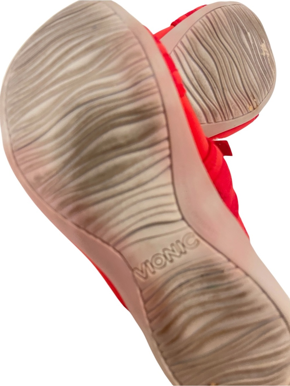 VIONIC Sarah Red Slide Sandals with Adjustable Straps Shoes - Picture 5 of 5